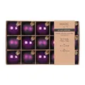 Produktbild: Weihnachtskugeln Glas 6cm 15 Stück - Glitzer Sterne Motiv - Christbaumkugeln Weihnachtsbaumkugeln für Weihnachten - Christbaumschmuck & Weihnachtsbaumschmuck Lila Purpur - Purple Symphony