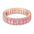 Produktbild: Swarovski Matrix Ring, Rosé Vergoldeter Damenschmuck mit Strahlenden Rosa Swarovski Kristallen