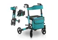 Produktbild: Juskys Rollator Vital, klappbar, mit Sitz, Einkaufstasche und Gehstockhalterung