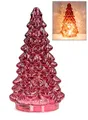 Produktbild: levandeo LED Weihnachtsbaum Rot H20cm Glas Weihnachtsdeko Beleuchtung Tannenbaum Lichtdeko Deko Dekoleuchte