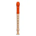 Produktbild: Mollenhauer 17214 Fipple Sopranblockflöte, Digi, orange, deutsch Dopl. - Sopran Blockflöte (Deutsch)