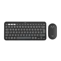 Produktbild: Logitech Pebble 2 Combo Graphite - Schlanke Multi-Device Bluetooth®-Tastatur und -Maus mit anpassbaren Tasten