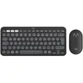 Produktbild: Logitech Tastatur Pebble 2 Combo, 920-012203, mit Funkmaus, mit USB / Bluetooth, grafit
