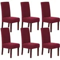 Produktbild: Stuhlhussen 6er Set, Stretch Jacquard Stuhlbezug Stuhlhussen für Esszimmerstü...