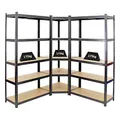 Produktbild: PROREGAL Mega Deal Eckregal Ragnar 1x: 180x70x40cm | 2X: 180x90x40cm Schwarz Fachlast 175kg, Kellerregal, Steckregal, Garagenregal, Lagerregal