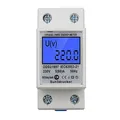 Produktbild: LCD Digitale Stromzähler Wechselstromzähler Hutschiene KWh Zähler 5(80) A 1-phasiger 2-poliger 2P-DIN-Schienen-Stromzähler