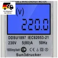 Produktbild: LCD Stromzähler 5 80 A 1-Phasig 2 Polig 2P