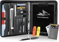 Produktbild: Royal Phoenix® Business Schreibmappe A4 'Hawk' - Hochwertige Ringbuchmappe mit Reißverschluss - inkl. Kreditkartenetui + weiteren EXTRAS - Arbeitsmappe aus hochwertigem Kunstleder in Schwarz