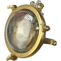 Produktbild: Außenleuchte Wand IP44 G9 Ø 14 cm Messing massiv Maritim Haus Hof Wandlampe außen - Gold