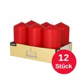 Produktbild: 12 PAPSTAR Stumpenkerze rot