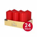 Produktbild: 24 PAPSTAR Stumpenkerze rot
