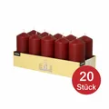 Produktbild: PAPSTAR Stumpenkerzen - Bordeaux, 20er Pack (2x10 Kerzen)