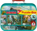 Produktbild: Puzzle Puzzle-Box Dinos 4 Puzzle-Set Kinderpuzzle Koffer Neu