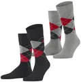 Produktbild: Burlington Herren Everyday Argyle Baumwolle Socken - Grau