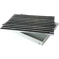 Produktbild: ACO 600x400mm Fußmatte Rips anthrazit mit Bodenwanne Vario Light Schuhabstreifer Abtreter - Grau