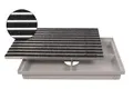 Produktbild: ACO 600x400mm Fußmatte Rips anthrazit mit Bodenwanne Vario Light Schuhabstreifer Abtreter