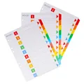 Produktbild: Westcott Register für Ordner A4 (3er-Set) | 3 x Trennblätter für Din A4 Ordner | 10 beschriftbare Tabs in 5 Farben als Ordner Organizer | Robuste 160g/m² mit Eurolochung | E-1733311 00