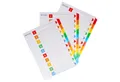 Produktbild: WESTCOTT Aktenordner Register für Ordner A4 (3er-Set), 3 x 10 Beschriftbare Trennblätter, Ordner Organizer 5 Farben, Robuste 160g/m² mit Eurolochung