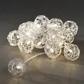 Produktbild: LED Dekolichterkette 10er ALU Drahtkugeln silber warmweiß innen 3176-103 xmas
