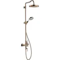 Produktbild: hansgrohe Axor Montreux Showerpipe 16572300 mit Thermostat, Kopfbrause, 240mm, 1jet, polished red gold