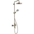 Produktbild: hansgrohe Showerpipe Axor Montreux m Thermostat, Kopfbrause, 240mm, 1j, pol. r gol