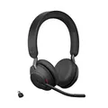 Produktbild: Jabra Evolve2 65 Wireless PC Headset – Noise Cancelling Microsoft Teams Certified Stereo Headphones with Long-Lasting Battery – USB-C Bluetooth Adapter – Black