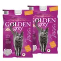Produktbild: 2x 14 Kg Golden Grey Master Katzenstreu Reines Naturprodukt Hohe Saugkraft