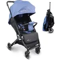 Produktbild: Mobiclinic Kids, Kinderwagen, Ultra-kompakt, Trip, 5-Punkt-Gurt, Lenker, Korb, , 0-36 Monate, klappbare Haube, feststellbare Bremsen, 360o Räder - Blau
