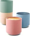 Produktbild: 80 ml Espresso Tassen Dickwandig 4er Set - Modern Matt Keramik Porzellan