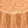 Produktbild: Kringel/Circle Tafeldecke Form, Größe & Farbe wählbar- Oval 160 x 360 cm - Terrakotta Damast Tischdecke