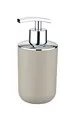 Produktbild: WENKO Seifenspender Brasil, nachfüllbarer Seifendosierer für Badezimmer und Küche, aus bruchsicherem Kunststoff, BPA-frei, Fassungsvermögen: 320 ml, 7,3 x 16,5 x 9 cm, Taupe
