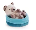 Produktbild: NICI Kuscheltier Katze im Körbchen 12 cm – Sleeping Pets Plüschtier Siam-Katze f