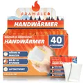 Produktbild: Bramble – Handwärmer (40 Paar, 80 insgesamt) – Luftaktivierte Taschenwärmer für Outdoor-Aktivitäten – Wärme in Minuten – Bis zu 10 Stunden Wärme