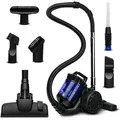 Produktbild: Staubsauger Zeegma Zonder Base beutellos mit Set von Aufsätzen Schwarz 900W Bodenstaubsauge peakpower 4000W - Schwarz