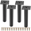Produktbild: 4 Stück Möbelbeine 71 Zoll/18 cm verstellbare Möbelfüße Metall Schrankfüße So...