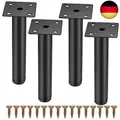 Produktbild: Fulushouxi 4 Stück Möbelbeine, 7,1 Zoll/18 cm verstellbare Möbelfüße, Metall Sch