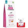 Produktbild: BRIT CARE Dog Grain-free Puppy Salmon 12kg + Brit Care Snack Immunity 150g
