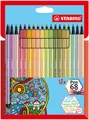 Produktbild: Premium-Filzstift - STABILO Pen 68 - 18er Pack - mit 18 verschiedenen Farben 18e
