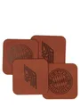 Produktbild: FC Bayern München | Untersetzer | Glasuntersetzer | Leder| Braun |