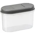 Produktbild: plast team Trockenvorratsdose Margerit 1,1 Liter grau transparent - Grau