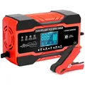 Produktbild: Autobatterie Ladegerät 12V/24V Vollautomatik 7-Stufen LCD Schutz Schnellladeg...