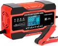 Produktbild: Autobatterie Ladegerät 7-Stufen LCD 12V 24V feuerfest Blei-Säure AGM AIBEAU