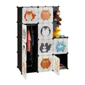 Produktbild: Steckregal kinderzimmer Kunststoff Kleiderschrank Regalsystem mit Tiermotiven