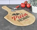 Produktbild: Pizzabrett aus Bambus 53,5 x 30,5 x 0,9cm mit Pizza-Design Bambus Pizza Brett