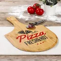 Produktbild: Pizzabrett Schneidbrett 53x31x1cm Bambus Servierplatte Servierbrett Pizza Brett