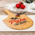 Produktbild: HI Pizzabrett Bambus 53,5 x 30,5 x 0,9cm mit Pizza-Design bedruckt 95085770