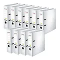 Produktbild: Original Falken 10er Pack PP-Color Kunststoff-Ordner. Made in Germany. 8 cm breit DIN A4 weiß Vegan Ringordner Aktenordner Briefordner Büroordner Plastikordner Schlitzordner