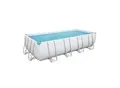 Produktbild: Bestway® Power Steel™ Frame Pool Komplett-Set mit Filterpumpe 549 x 274 x 122 cm , lichtgrau, eckig