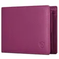 Produktbild: VON HEESEN Leder Geldbörse RFID Schutz I Echtleder Geldbeutel für Damen & Herren I Portemonnaie Brieftasche Wallet Portmonee (Pink)