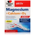 Produktbild: Doppelherz Aktiv Magnesium + Calcium + D3 Säckchen für die normale Funktion des Immunsystems, gesunde Knochen und Muskelaktivität 20 St.